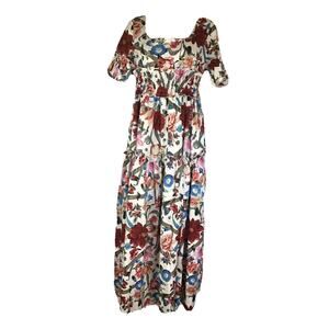 OC ORDER PLUS Women's Size S Butterfly Floral Long Maxi Dress